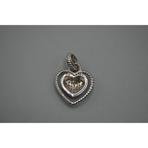 Sterling Silver Heart Pendant Set of 3 925 JS Gold Bronze Cubic Zirconia 9.95g - Picture 3 of 9